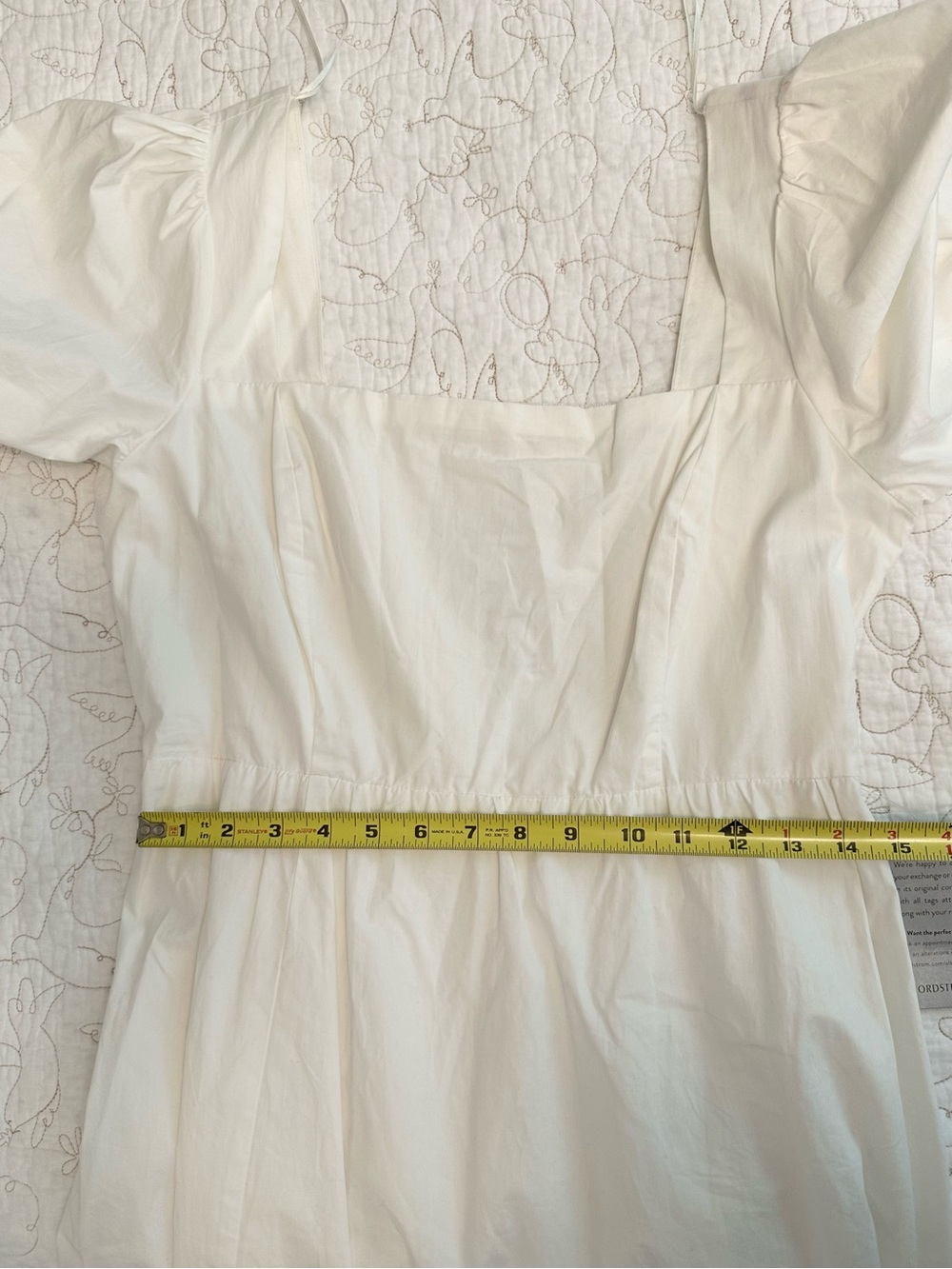 ASTR White Poplin Puff Sleeve Tiered Dress - Picture 11 of 12